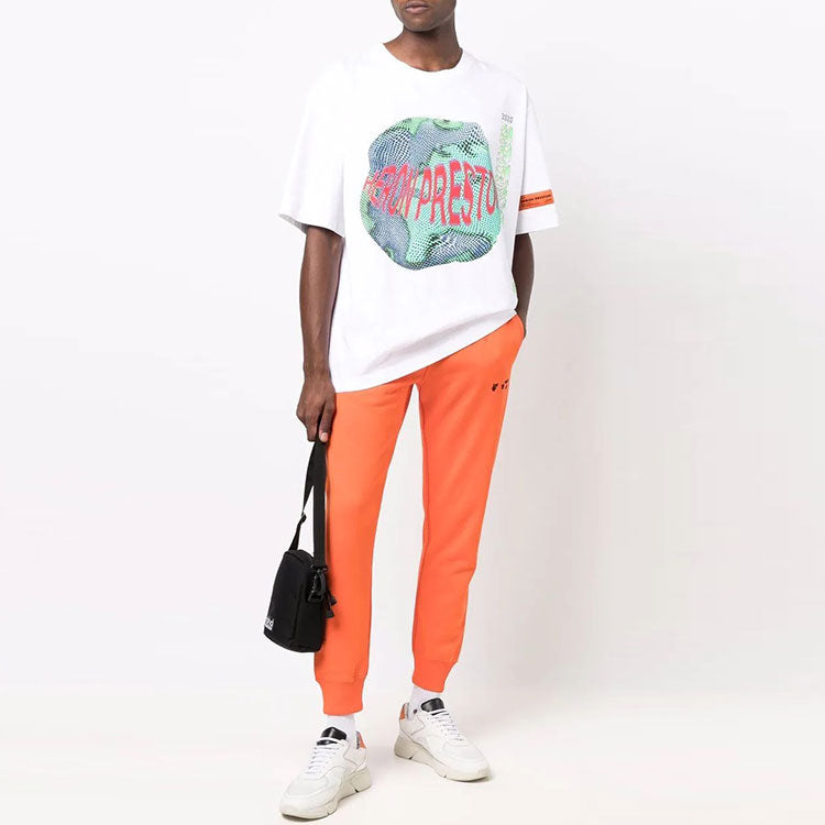 Off-White SS21 Logo logo Sports Long Pants Unisex Orange OMCH035F21FLE0022010