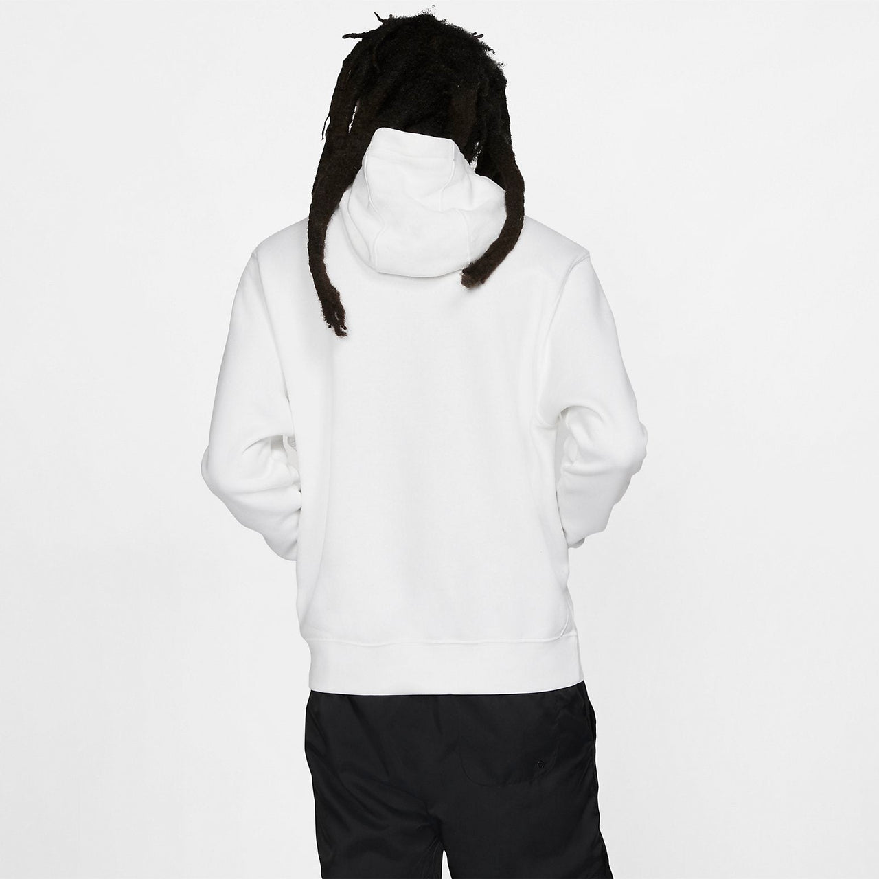 Nike Sportswear Fleece Graphic Pullover Hoodie 'White Black' BV2973-100
