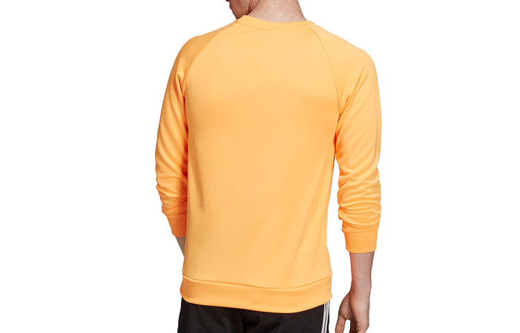 adidas originals Chest Logo Printing Round Neck Shiny Orange EJ9679