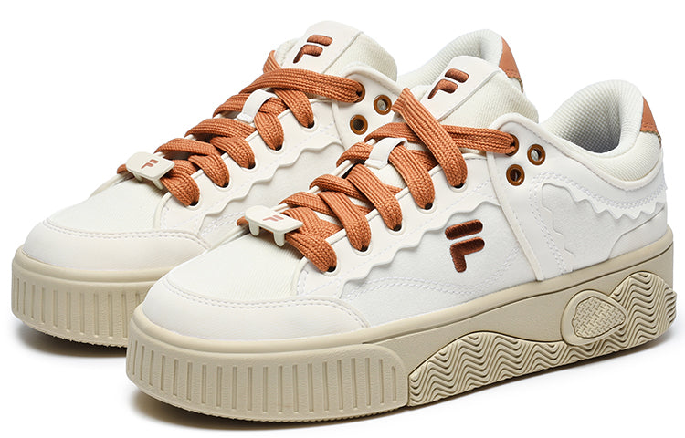 (WMNS) FILA FUSION Stack Skate Shoes 'White Orange' T12W232201FGB