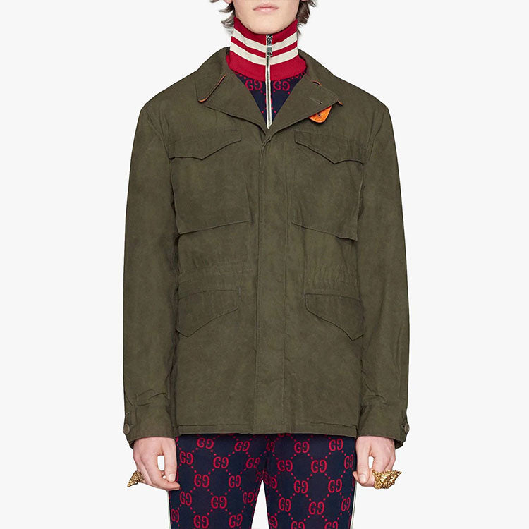 Gucci Short Street Style Plain Blazers Jackets 'Olive Green' 475041-XD714-3017