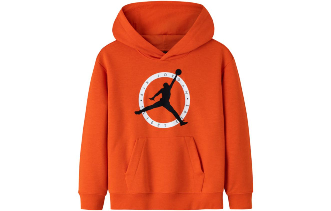 (GS) Air Jordan Official Authentic Velvet Sports Hoodie 'Orange' FJ5789-891