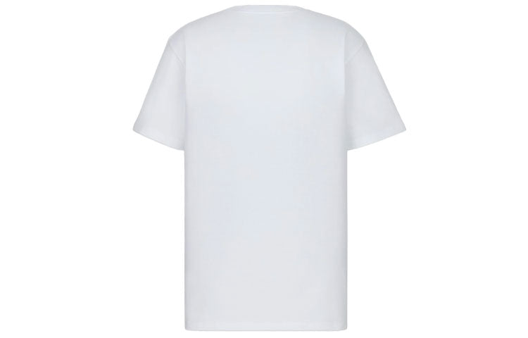 Men's DIOR x KENNY FW21 Crossover Alphabet Large Short Sleeve White 193J685D0554-C084