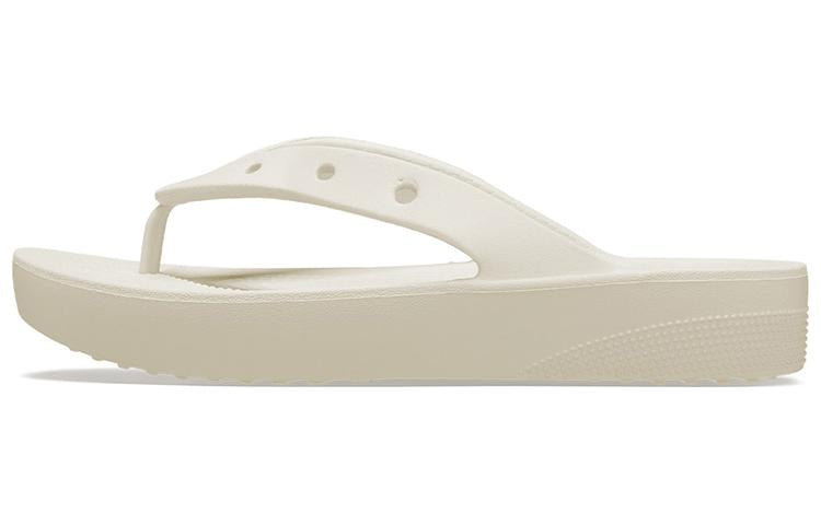 (WMNS) Crocs Classic Platform Flip (Beige) 207714-2Y2