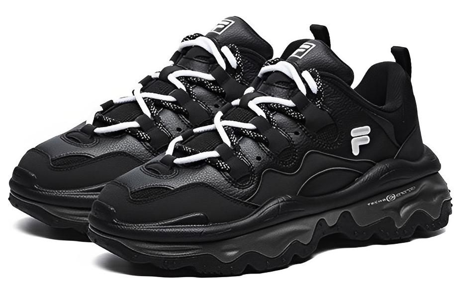 (WMNS) FILA FUSION QD96 Athletic Shoes 'Black White' T12W241201FBK
