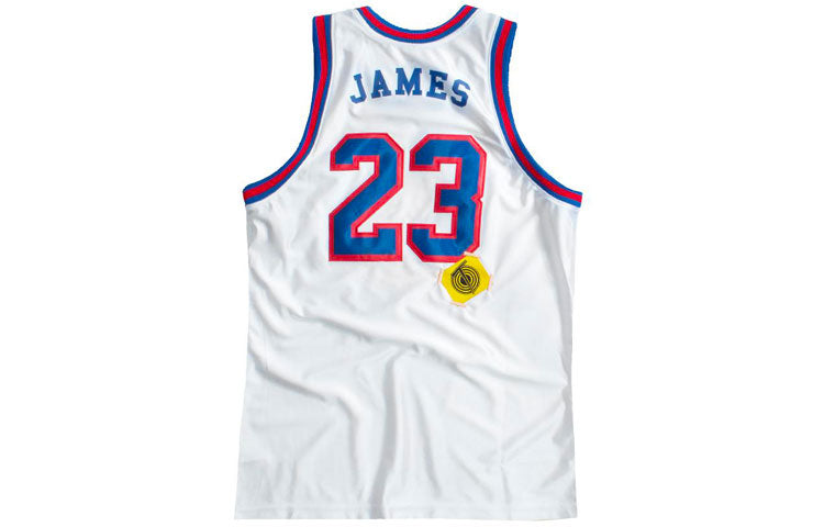 Nike x Tune Squad Crossover Embroidered Logo Basketball Sports Jersey LeBron James 23 White CW4278-100