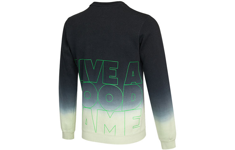 Men's Nike Logo Gradient Printing Round Neck Black DO6937-010