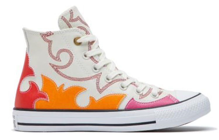 (WMNS) Converse Chuck Taylor All Star LE High Egret Red Orange 'White Red' 564954C