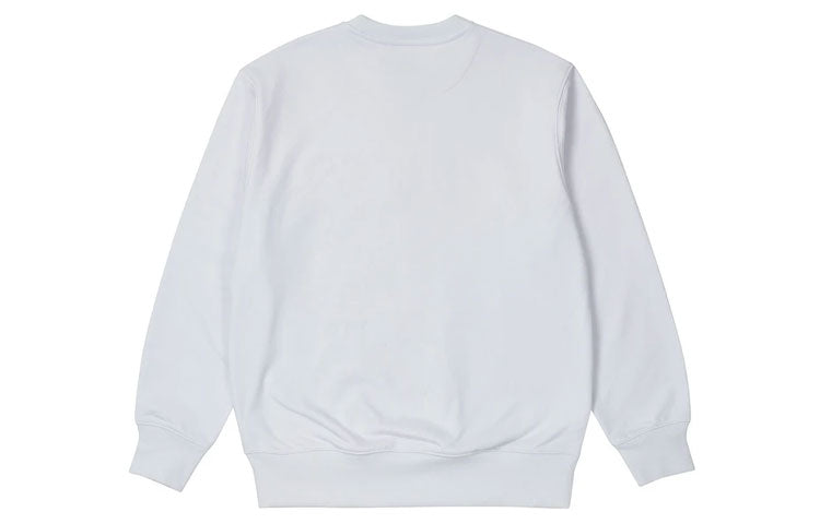 PALACE Unisex Bossy Crew Logo Round-neck Sweatshirt White P20CW002