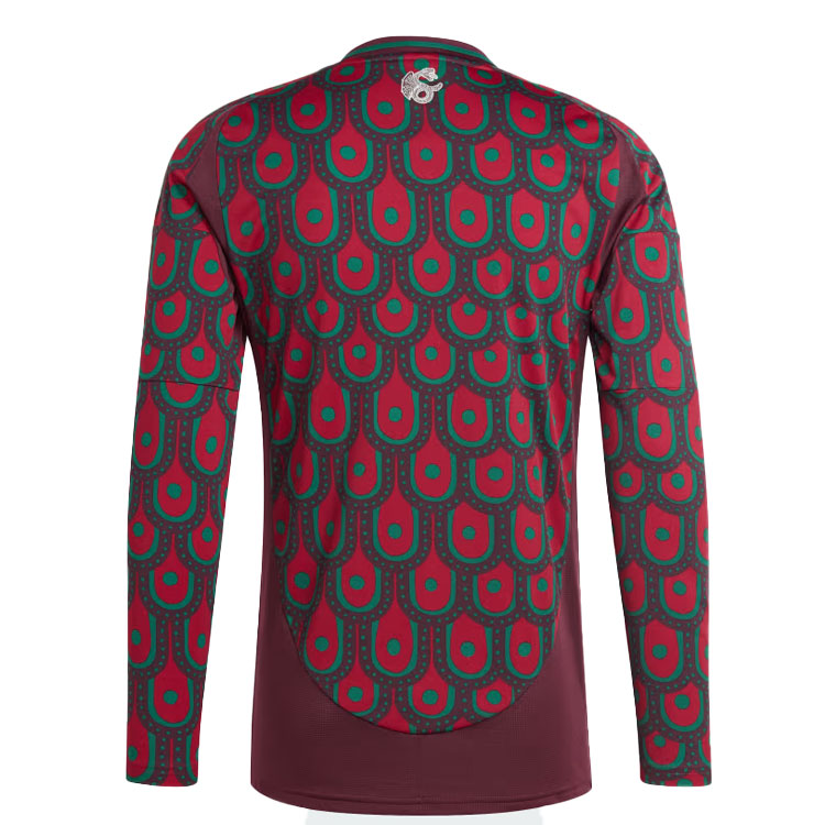 adidas Mexico 24 Long Sleeve Home Soccer Jersey Asia Sizing 'Multi-Color' IP6381