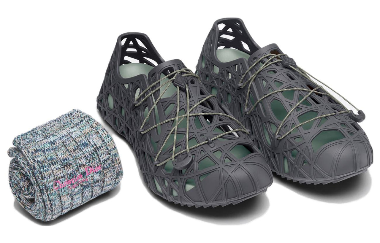 DIOR Warp Sandal Anthracite Gray Cosmo Rubber 3SA124ZUK_H866