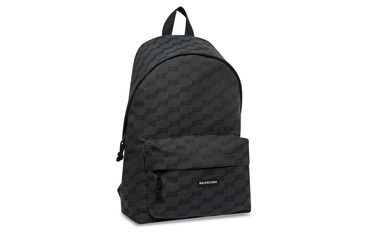 Balenciaga BB Monogram Signature Medium Backpack 'Black' 713044210HH1061