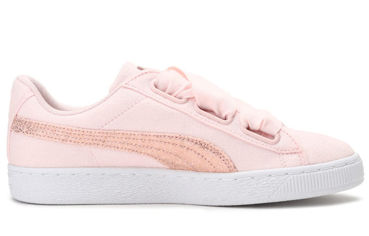 (WMNS) PUMA Basket Heart Canvas 'Pink' 366495-02