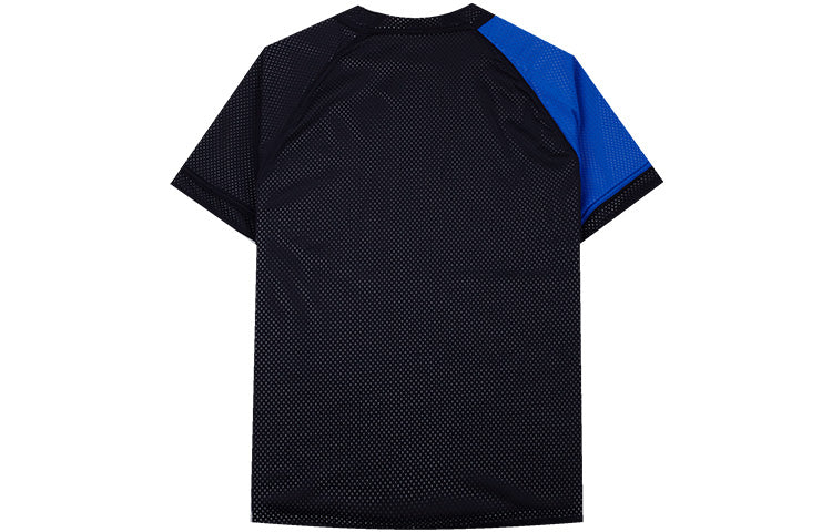 جاكيت بيسبول Nike Lab NRG Fog للرجال بسحاب مزدوج الجوانب بأكمام قصيرة، أزرق مموه، أسود، AV8269-010