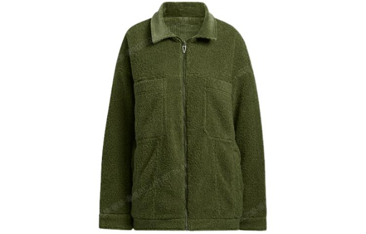 adidas originals x IVY PARK Series Double Sided Corduroy Zipper Sports Jacket Green HG2384