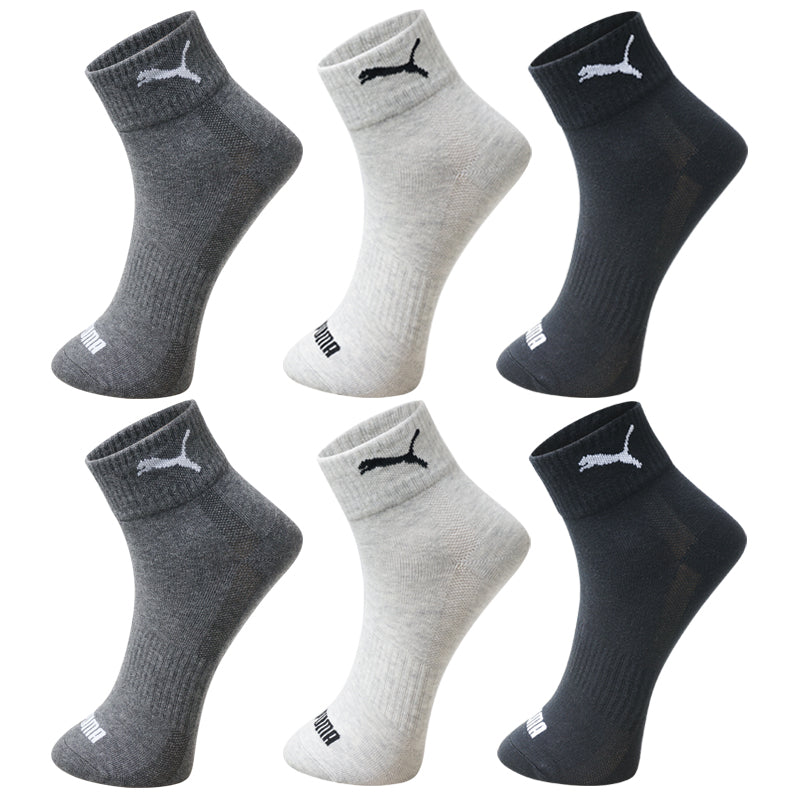 PUMA Sneaker Socks 3 pack 'Black White Grey' 100002380-001