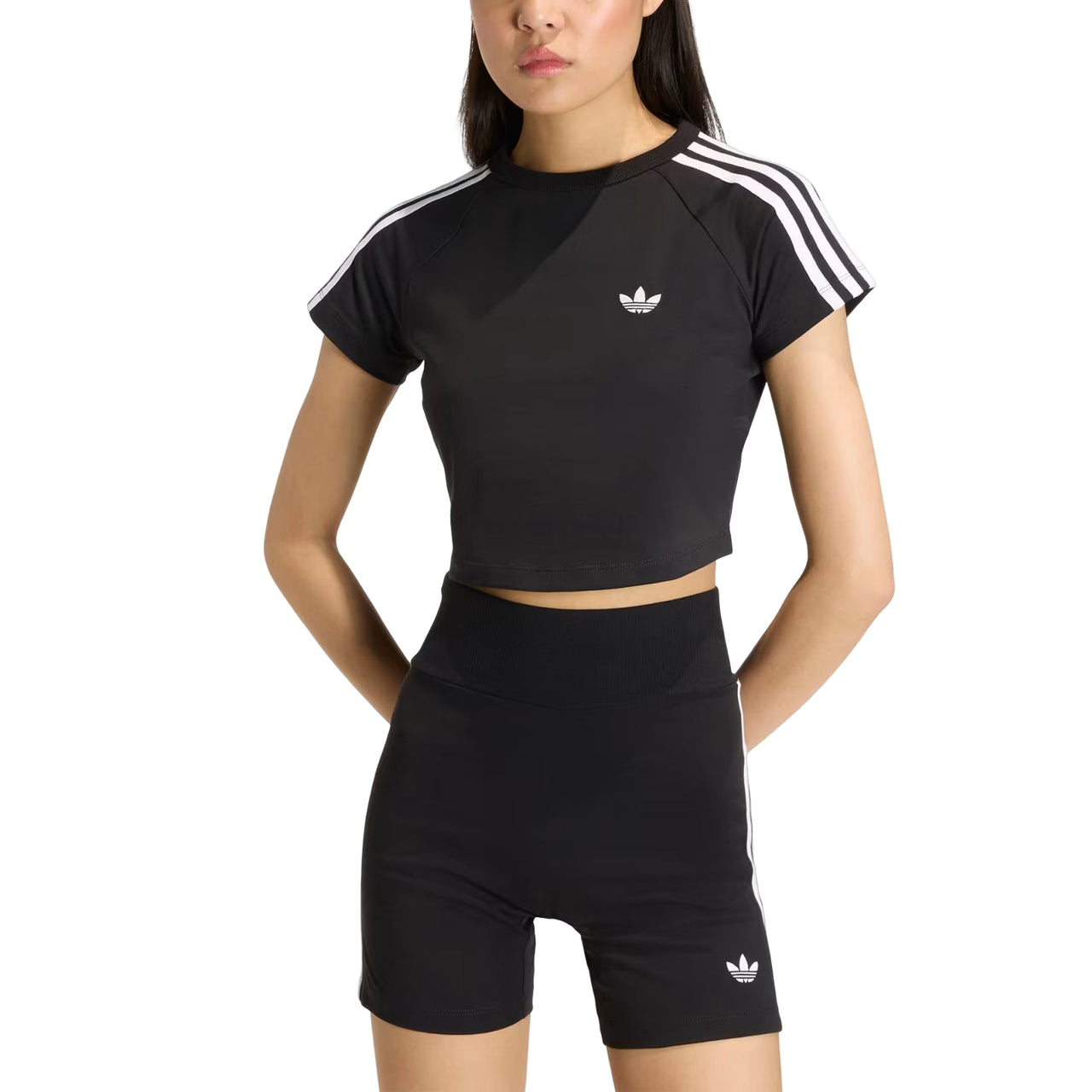(WMNS) adidas SST Baby T-Shirt Asia Sizing 'White Black' KG3700