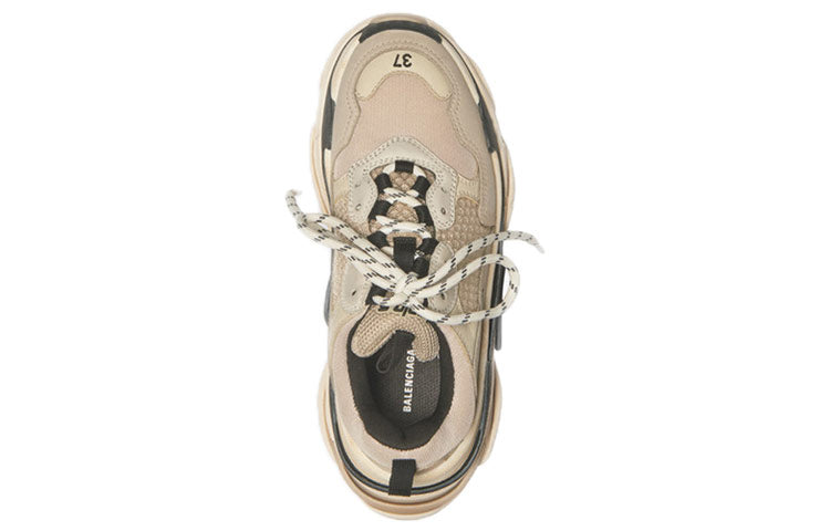(WMNS) Balenciaga Triple S Trainer 'Beige Black' 524039W09O69787