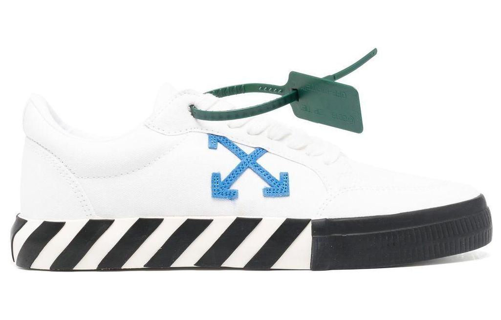Off-White Low Vulcanized Canvas Sneaker 'White Black Blue Orange' OMIA085F22FAB0010145