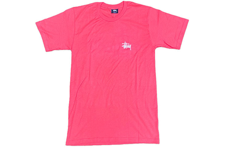 Stussy Basic Logo Tee Classic Printing Short Sleeve Unisex Rose Red 1904221