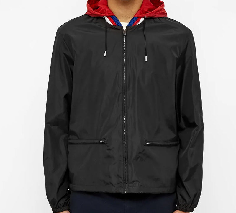 Men's Gucci Back Logo Printing Jacket Black 473302-Z719B-1155