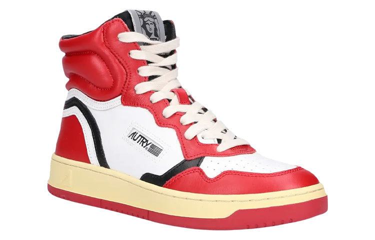 (WMNS) Autry Action Shoes Liberty Leather High 'Red' LUHW-HL02