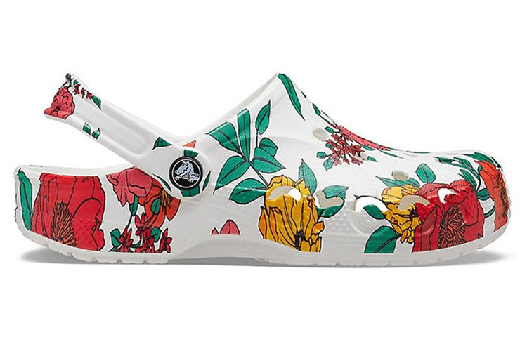 Crocs Beach White Flowers Sandals 'White Red Green' 206230-10D