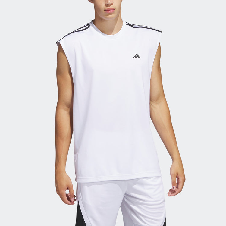 adidas All-World Sleeveless Tank Top 'White Black' IC2468