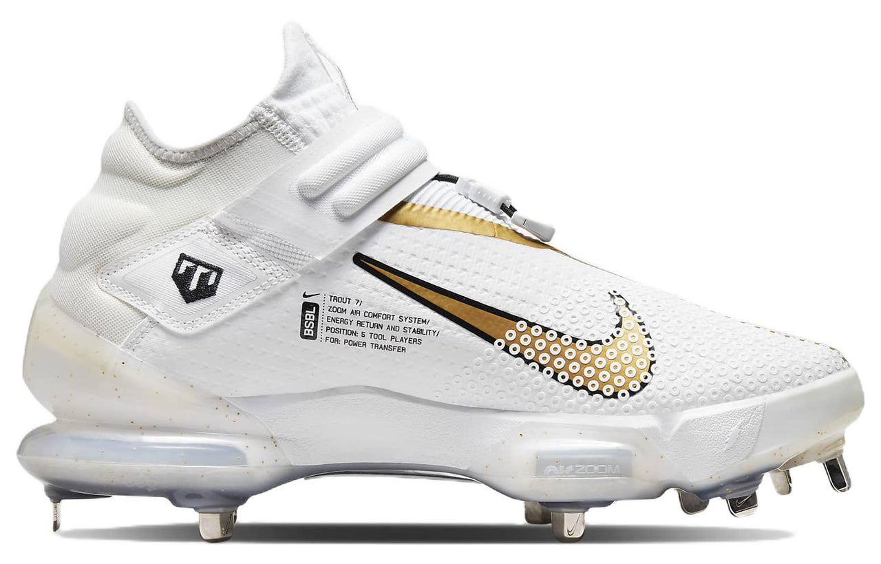 Nike Force Zoom Trout 7 Pro Mid 'White Metallic Gold' CI3134-106
