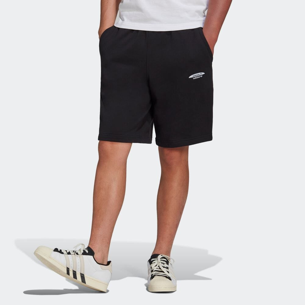 adidas Solid Color Casual Straight Sports Shorts Japanese Version Men's Black HF2333
