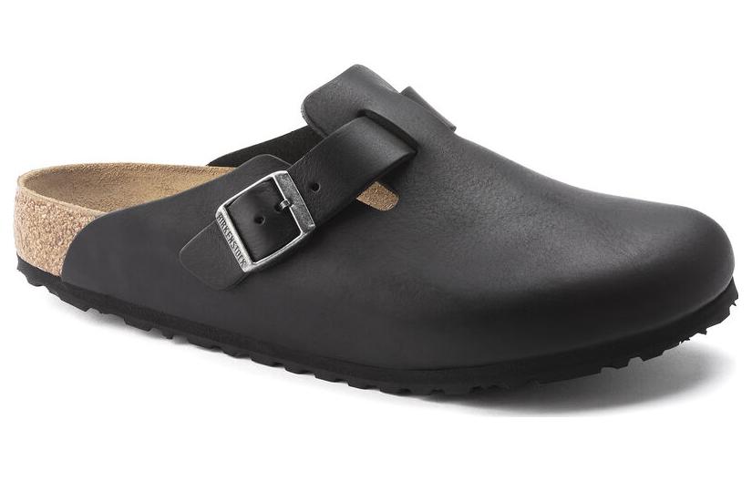 Birkenstock Boston Grip Natural Leather 'Vintage Wood Black' 1023458