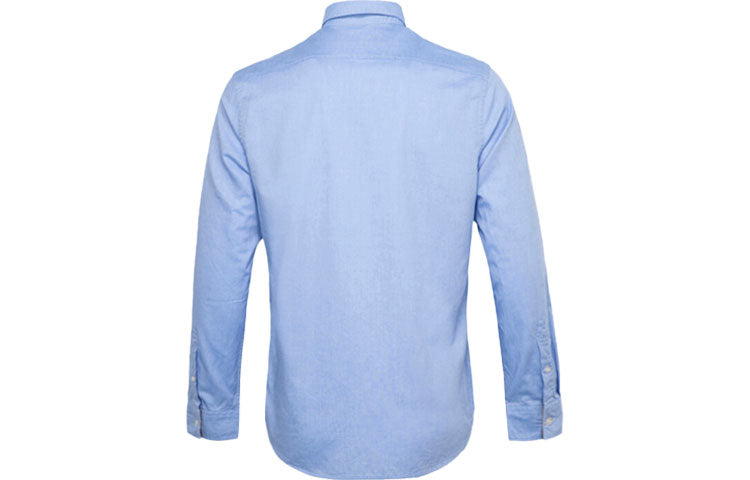 Men's Burberry Collar Casual Shirt Blue 37897381