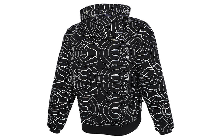 Men's Converse Athleisure Casual Sports Splash Ink Printing Hooded Fleece Lined Pullover Full Print 10022229-A01