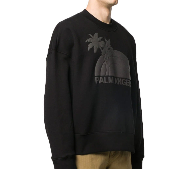Men's PALM ANGELS Printing Pullover Black PMBA026S206310161010