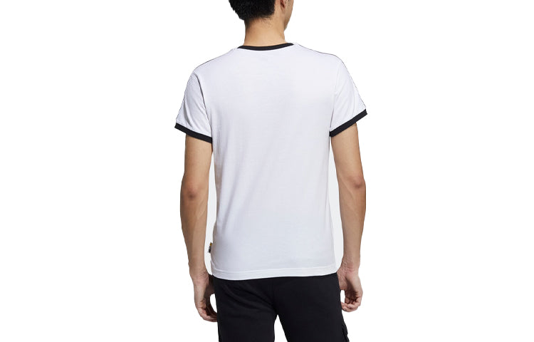 adidas neo W Smly Tee 3 Funny Printing Stripe Sports Short Sleeve White GP5790