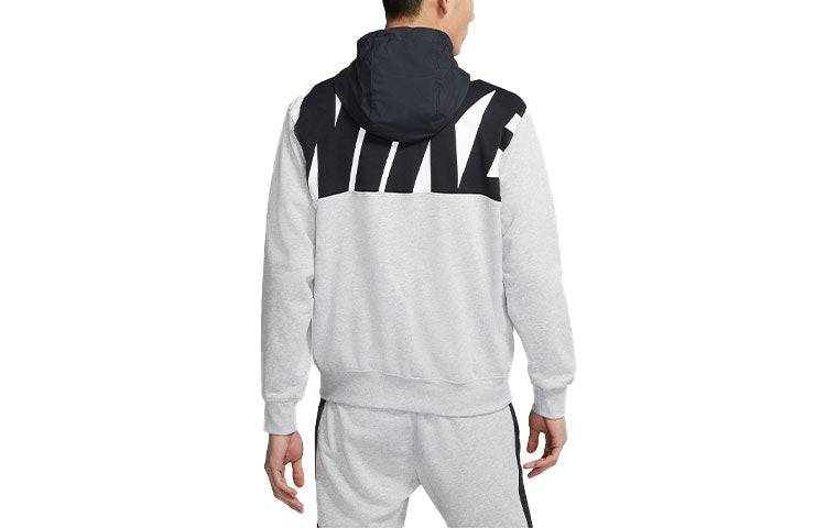 Nike Sportswear Cardigan Splicing Hooded Jacket Gray CZ9945-050