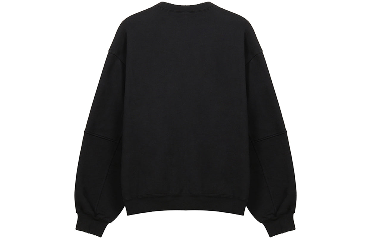 Men's Balenciaga SS21 Hole Large Round Neck Long Sleeves Black 641654TJVI71070