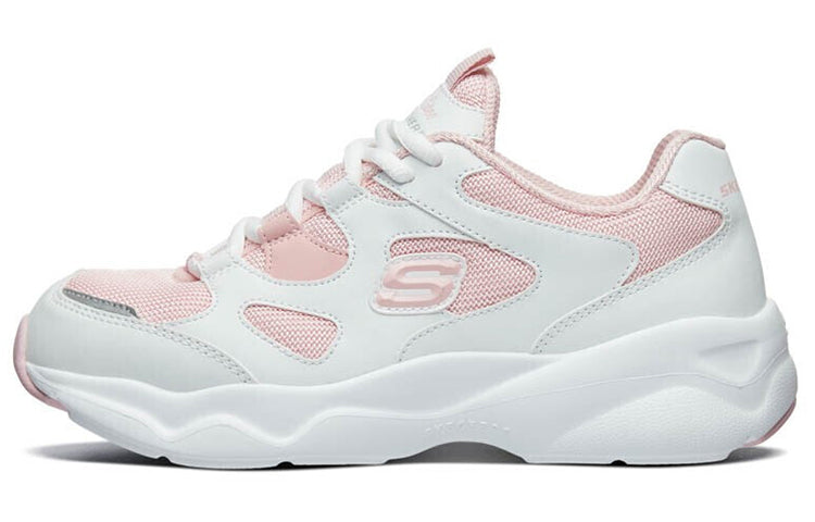 (WMNS) Skechers D'Lites Airy Low Chunky Shoes Pink/White 88888364-WPK