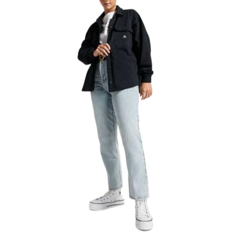 (WMNS) Converse Utility Shirt 'Black' 10026034-A01