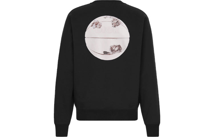 DIOR SS20 Daniel Arsham Faded Cd 3D Basketball Print Cotton Crewneck Sweatshirt For Men Black 023J604B0531-C984