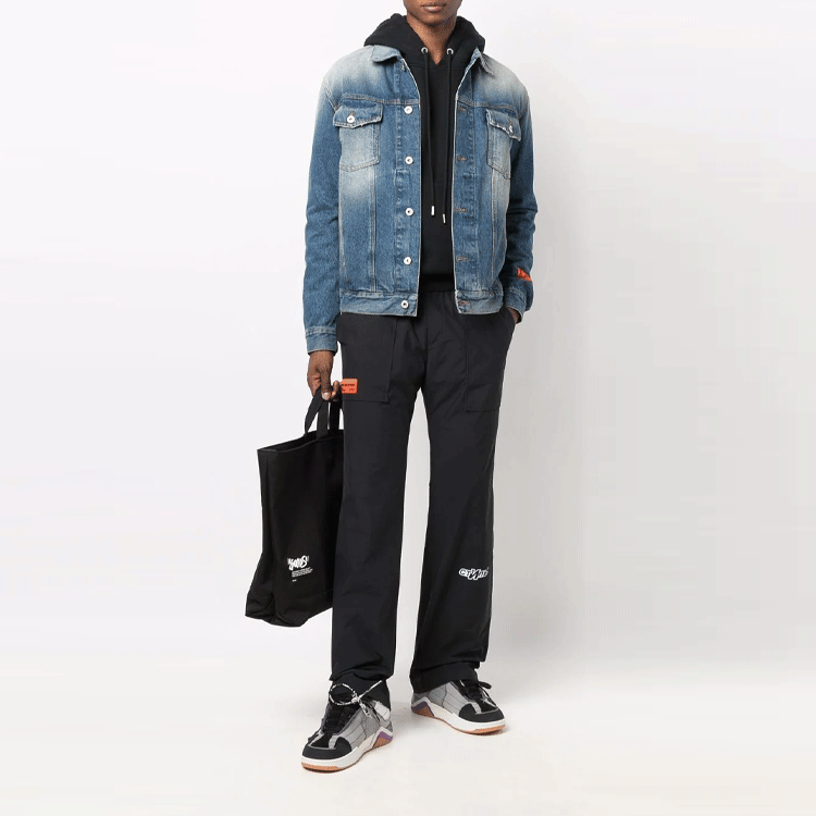 HERON PRESTON Denim Reg Jacket 'Vintage Blue' HMYE008F21DEN0024000