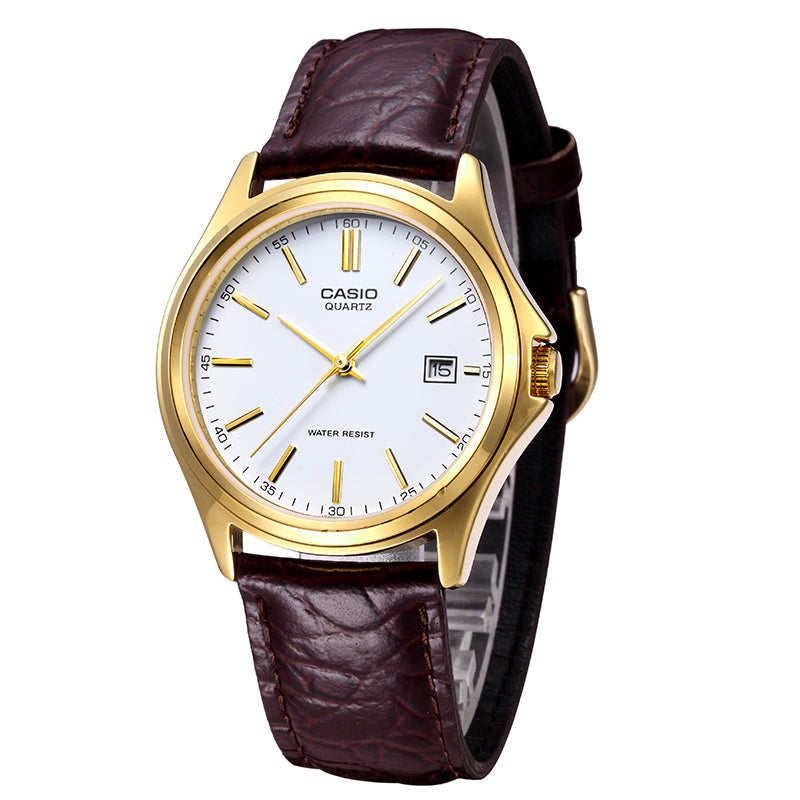 CASIO ENTICER&VINTAGE Series Vintage Gold/Black Couple White Analog MTP-1183Q-7A<P-1183Q-7A