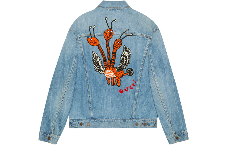 Gucci x Freya Hartas Animal Denim Jacket 'Blue' 655700-XDBNR-4452
