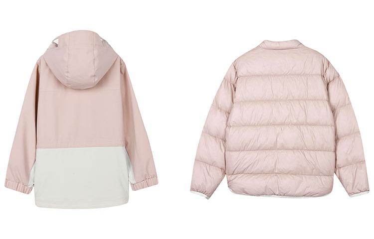 (GS) Skechers Color-blocked Zip-up Hooded Reversible Jacket 'Pink White' L423G008-01UJ
