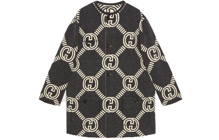 (WMNS) Gucci Reversible Interlocking G Wool Cardigan 'Black Ivory' 678318-XKB5T-9192