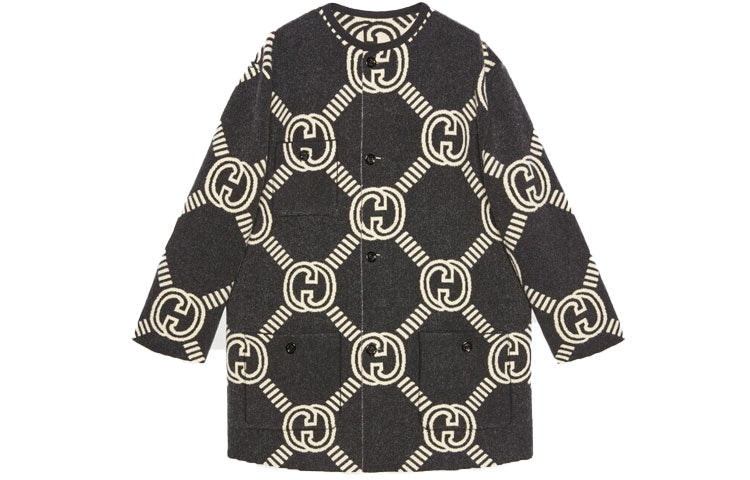 (WMNS) Gucci Reversible Interlocking G Wool Cardigan 'Black Ivory' 678318-XKB5T-9192