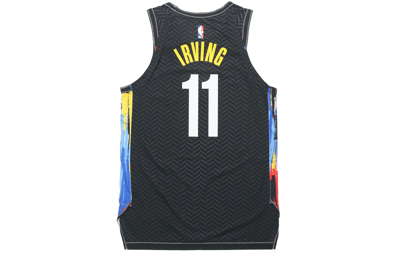 قميص كرة السلة الرياضي Nike NBA، إصدار AU Player، بروكلين نتس، كايري إيرفينج 11 أسود، CN1572-012