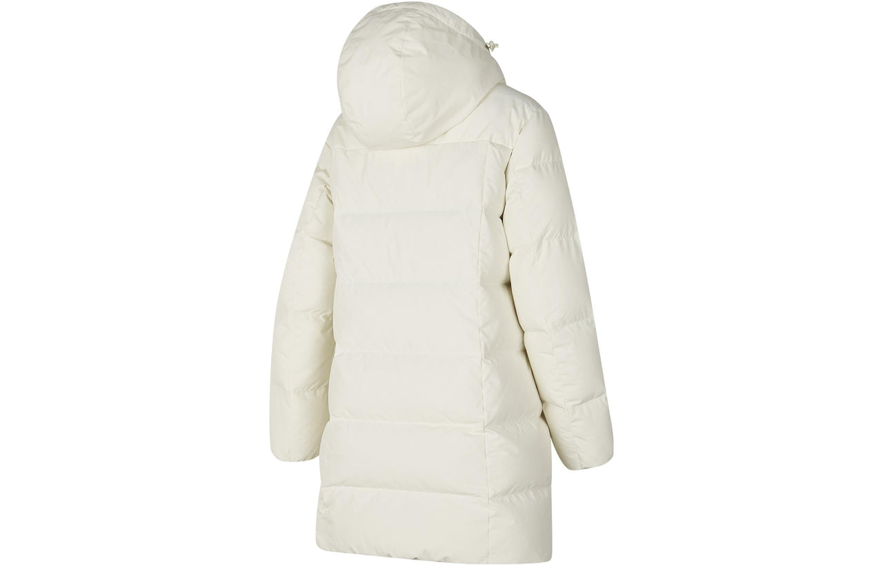 (WMNS) Skechers BASIC Long Down Jacket 'White' P423W085-0211