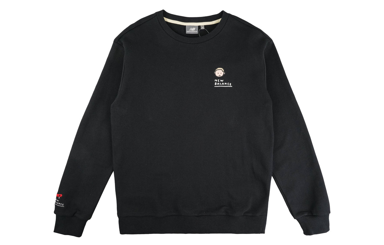 New Balance x DOE Printing Graphic Pullover Asia Sizing 'Black' NCA47111-BK