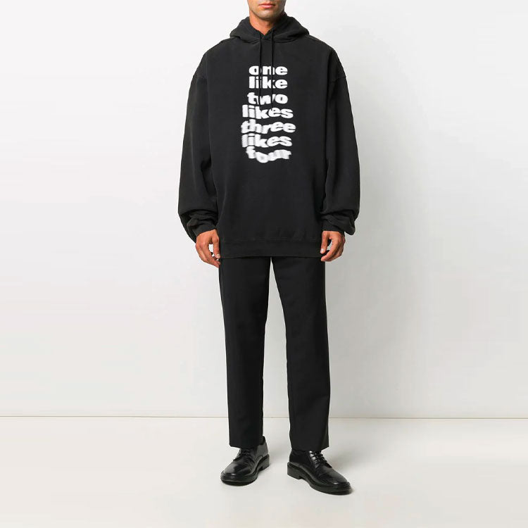 Men's Balenciaga Alphabet Printing Casual Black 641679TJV931070